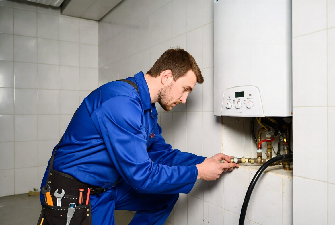 maintenance technique chaudière murale gaz par un chauffagiste certifié
